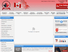 Tablet Screenshot of migrationscanada.com